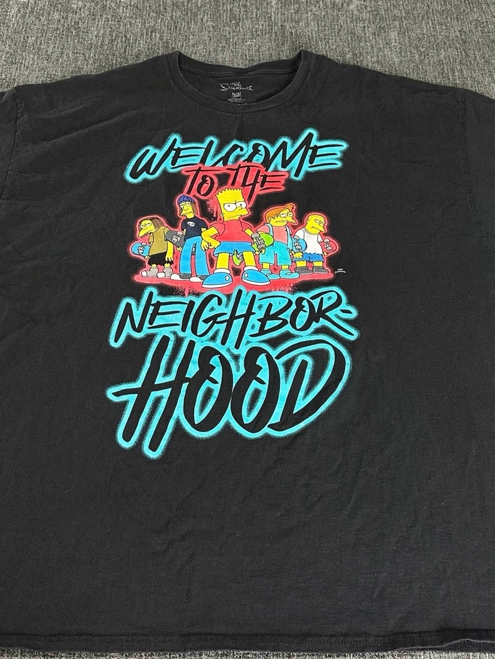 The Simpsons Bart Simpson Men's Black 3XL Big & Tall Cotton Graphic Crew Tee